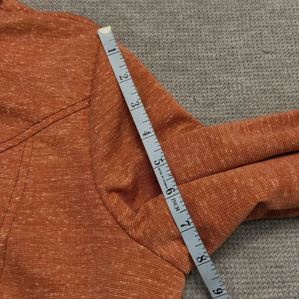 Vintage Rust Orange Button-Up Long Sleeve Shirt Jacket Size 16 Heathered Pockets - Picture 16 of 16